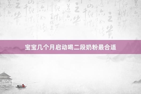 宝宝几个月启动喝二段奶粉最合适